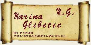 Marina Glibetić vizit kartica